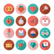 vector love and Valentine&#039;s day flat icons N2