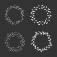Hand drawn floral wreaths N3
