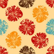Isolate poppy realistic on the beige background
