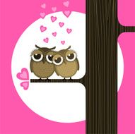 I love you owlways illustration vector cartoon