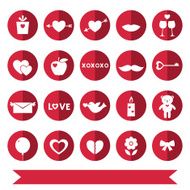 Valentines Day icons vector set