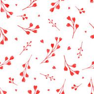 Watercolor red branches
