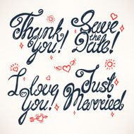 Set of four greetings