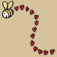 Bee with Hearts