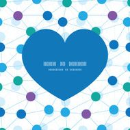 Vector connected dots heart silhouette pattern frame N2