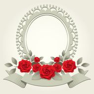 Roses Vintage Round-Shaped Frame Border