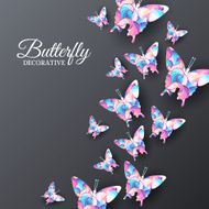 beautiful colorful butterfly background concept Vector illustra N5