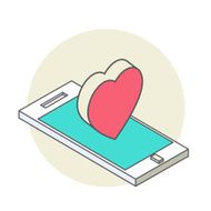 Isometric illustration for Valentine&#039;s Day N12