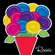 All occasion rose card in vector format N12