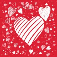 Hearts with red background N2