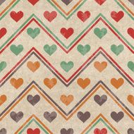 Geometric seamless pattern with hearts