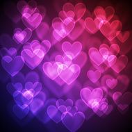 Hearts bokeh background N3