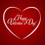 Happy Valentines Day card with heart Vector illustration N62