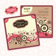 Floral wedding card N17
