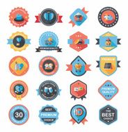 Valentine&acirc;ÂÂs Day badge flat banner design background set eps10 N96