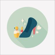 valentine&#039;s day girl costume flat icon with long shadow eps10 N17