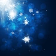 Christmas Snow Blue Card