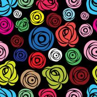 Seamless flower background with rose