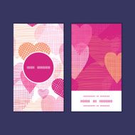 Vector textured fabric hearts heart silhouette pattern frame N17