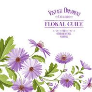 Flower background with violet flowers
