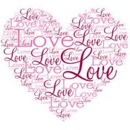 Heart made from words in vector format N7