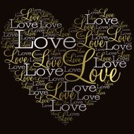 Heart made from words in vector format N8