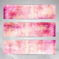 Bright pink abstract artistic banners