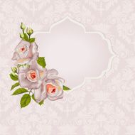 Beautiful bouquet in vector Elegant wedding invitation with roses