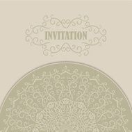 Vintage invitation card with lace ornament N44
