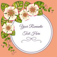 Vintage card with floral elements