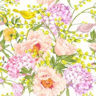 Gentle Spring Floral Seamless Background N5
