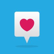 Speech Bubble with Floating Heart
