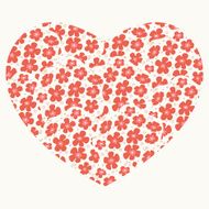 Romantic card with floral heart N2