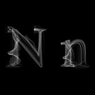 Smoke font Letter N