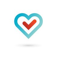 Heart symbol icon design template elements N2