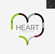 Minimal line design icon heart icon N7