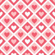Seamless pattern of hearts and geometrical shapes N2