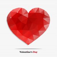 Abstract diamond heart