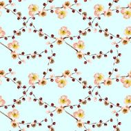 Seamless pattern with the branch of flowers N21