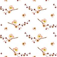 Seamless pattern with the branch of flowers N22