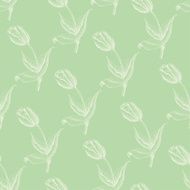 Seamless pattern with tulip