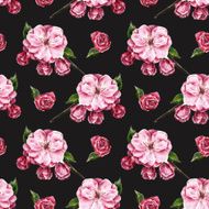 Seamless pattern with the branch of flowers N25