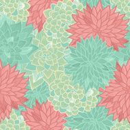 Vector seamless pastel floral background