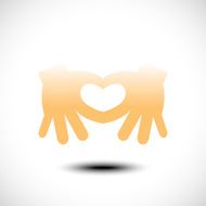 Hand make a heart icon N2