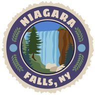 Niagra Falls luggage label or travel sticker