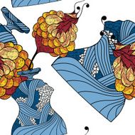 Vase and flowers dance
