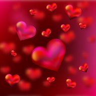 abstract background with blur hearts N2