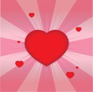 Shiny hearts shape