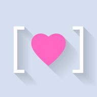 Pink heart icon