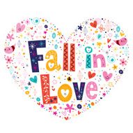 Fall in love heart shaped design